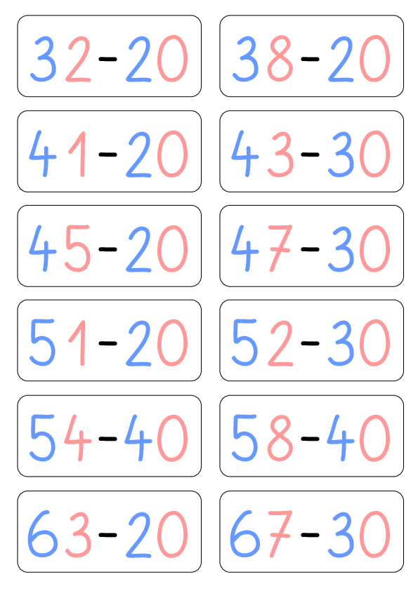 Aufgabenkarten zum Rechnen mit Zehnerzahlen (1)
